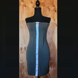 Heart & Hips Black Strapless Bodycon Dress Night Out BUY1 GET1 FREE